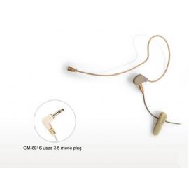 Microfono omnidirezionale labiale con sistema di sostegno ad orecchio Attacco a L, mini jack mono (3,5”). Cavo staccabile Color pelle CM-801SF JTS
