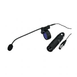 Microfono a condensatore omnidirezionale per flauto traverso completo di alimentatore phantom 20Hz- 20.000 Hz. Attacco 4P mini XLR CX-500F/ MA-500 JTS