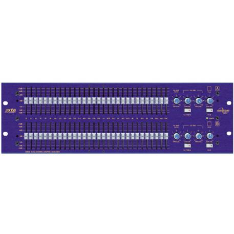Equalizzatore grafico 2x30 bande 1/3 di ottava, slider da 45 mm, filtro HIGH PASS selezionabile GQ600 Xta