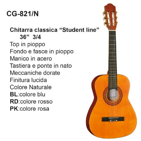 CHITARRA CLASSICA DAM CG-821N ''STUDENT LINE'' 36'' 3/4 Col. Naturale