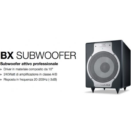 SUBWOOFER SUB DA STUDIO ATTIVO 240W 10” POLLICI BX SUBWOOFER M-AUDIO