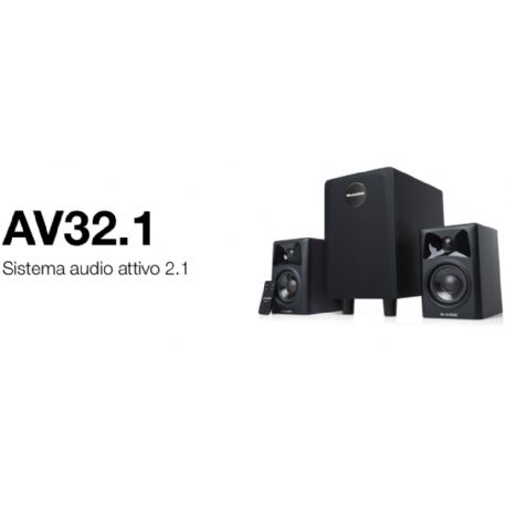 Sistema di Casse Diffusori Monitor Audio 2.1 Attivi 2 Satelliti + Sub STUDIOPHILE AV32.1 M-AUDIO