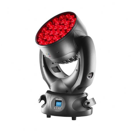 TESTA MOBILE MOTORIZZATO WASH LED 30 RGBW FULL COLOR WIRELESS CONTROL NICK NRG 1201 DTS LIGHTING