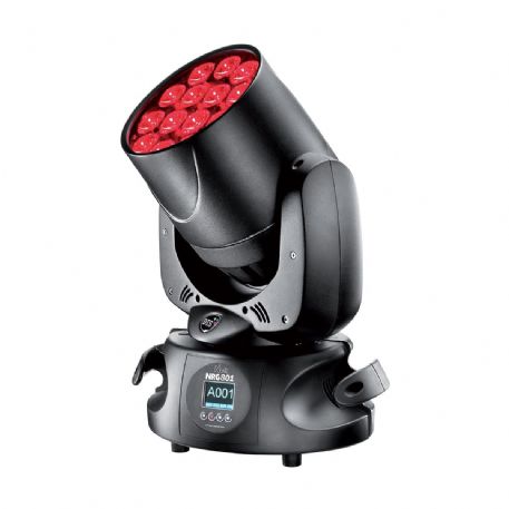 TESTA MOBILE MOTORIZZATO WASH LED 14 RGBW FULL COLOR WIRELESS CONTROL NICK NRG 801 DTS LIGHTING