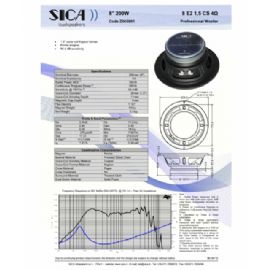 ALTOPARLANTE WOOFER 8” POLLICI 20 Cm 200 Watt 4 Ohm 8 E2 1,5 CS SICA