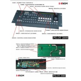 CIRCUITO SCHEDA MADRE DI RICAMBIO SPARE PARTS CIRCUIT BOARD 237 PROCVESSOR PER CENTRALINA CONSOLLE LUCI PILOT 2000 SGM