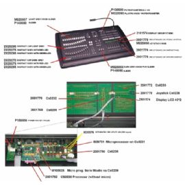 CIRCUITO DI RICAMBIO SPARE PARTS CIRCUIT CS0231 IN OUT PROC. STUDIO 106596 PER CENTRALINA CONSOLLE LUCI SGM STUDIO 12 STUDIO 24 SCAN CONTROL