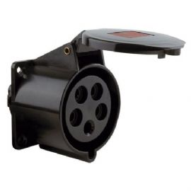 Connettore Presa da Pannello CEE 32 Ah 380 Volt 5 Poli Flanged socket straight Female IP44 Black Showtec 90362