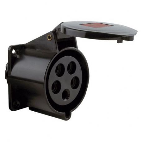 Connettore Presa da Pannello CEE 32 Ah 380 Volt 5 Poli Flanged socket straight Female IP44 Black Showtec 90362