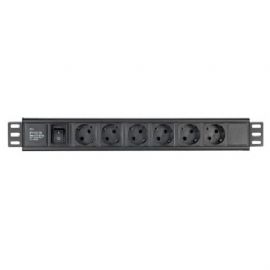 Ciabatta Elettrica Rack 1,5 Unità Rack 19” 6 Uscite Schuko DAP Audio D7682