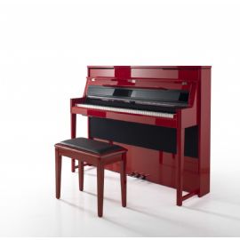 PIANOFORTE DIGITALE A MURO 88 TASTI IN LEGNO PORTA USB Physis Piano V100 ROSSO VISCOUNT V 100