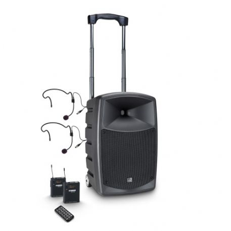 Altoparlante Bluetooth alimentato a batteria con mixer, 2 bodypack e 2 cuffie LD Systems ROADBUDDY 10 BPH 2 B5