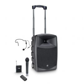 Altoparlante Bluetooth alimentato a batteria con mixer, microfono wireless, bodypack e auricolare LD Systems ROADBUDDY 10 HBH 2