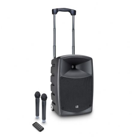 Altoparlante Bluetooth alimentato a batteria con mixer e 2 microfoni wireless LD Systems ROADBUDDY 10 HHD 2 B6