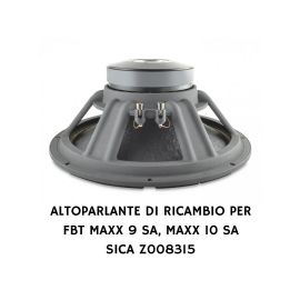 ALTOPARLANTE WOOFER 15” Pollici 38 Cm 4 Ohm DI RICAMBIO PER SUBWOOFER FBT MAXX9SA, MAXX10SA
