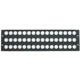 PANNELLO BARRA RACK 19'' MD PK48N 3 UNITA' CON 48 FORI PER XLR