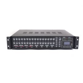 Amplificatore Mixer per PA  a Matrice con lettore MP3 e radio FM Uscite 70V/100V - 4/16 Ohm MX 4412 Master Audio