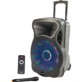 CASSA ATTIVA PORTATILE PARTY PARTY-15LED A BATTERIA 15'' 800W 1 MICROFONO E TELECOMANDO INCLUSI