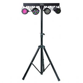 SET COMPLETO LUCI IBIZA DJLIGHT85LED CON EFFETTI, LASER, PAR LED CON SUPPORTO, TELECOMANDO E BORSA 