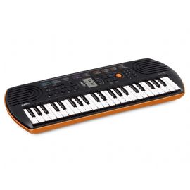 TASTIERA 44 TASTI 100 TONI CASIO SA-76 PIANOLA MUSICALE MINI PER SCUOLA MEDIA NERO/ARANCIO