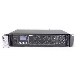 Amplificatore mixer per PA con lettore MP3, radio e BLUETOOTH  FM 120 Watt Uscite 70V/100V - 4/16 Ohm MV 1200 CA BLUETOOTH Master Audio