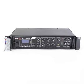 Amplificatore mixer per PA con lettore MP3, radio e BLUETOOTH FM 60 Watt Uscite 70V/100V - 4/16 Ohm MV 1100 CR BLUETOOTH Master Audio