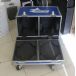 FLIGHT CASE SAGITTER CON RUOTE PER 2 TESTE MOBILI Dimensioni: L73xP55xH50cm Col. Blu - Usato