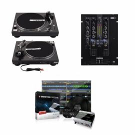 CONSOLLE DJ RELOOP 2 GIRADISCHI RP2000M, 1 MIXER RMX22i E TRAKTOR SCRATCH AUDIO 6 CON SCATOLE come nuovi