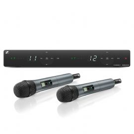 SISTEMA MICROFONICO WIRELESS SENNHEISER XSW 1 825 Dual Vocal Set CON DOPPIO TRASMETTITORE PALMARE Freq. B: 614-638MHz