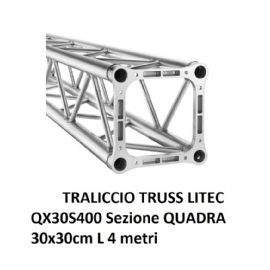 TRALICCIO TRUSS LITEC QX30S400 Sezione Quadra 30x30cm Lunghezza 4 metri - Ultimi 2 pezzi Usato RITIRO IN SEDE