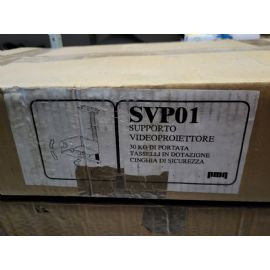 SUPPORTO VIDEOPROIETTORE SVP01 30KG DI PORTATA TASSELLI IN DOTAZIONE CINGHIA DI SICUREZZA COL. NERO