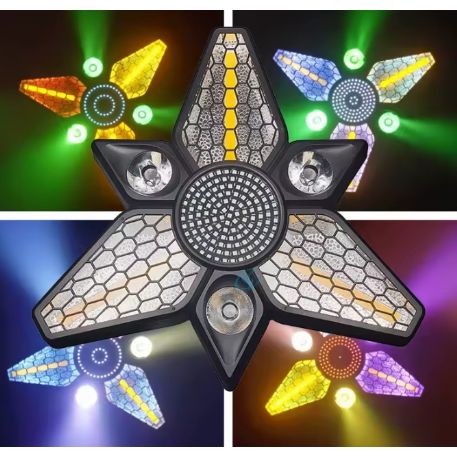 FARO LED COB ROTANTI 280 W RGBW EFFETTO FOGLIA D'ACERO RETRO FLASH LIGHT DMX512 