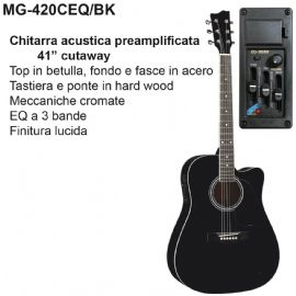 CHITARRA ACUSTICA PREAMPLIFICATA DAM MG-420CEQ/BK 41'' Col. Nero