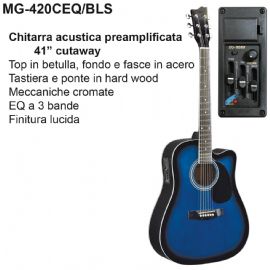 CHITARRA ACUSTICA PREAMPLIFICATA DAM MG-420CEQ/BLS 41'' Col. Blu Sunburst