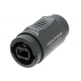 Speakon. Accoppiatore bloccabile a 4 poli SPEAKON Accoppiatore in linea. NL4MMX può essere utilizzato per accoppiare sia tipi da 2 poli a 2 poli che da 4 poli a 4 poli. FBT