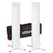 2 pcs Supporto Regolabile H180cm Vonyx DJP165 DJ Plinth Include 2 tele in lycra (bianco e nero) e Borsa di Trasporto