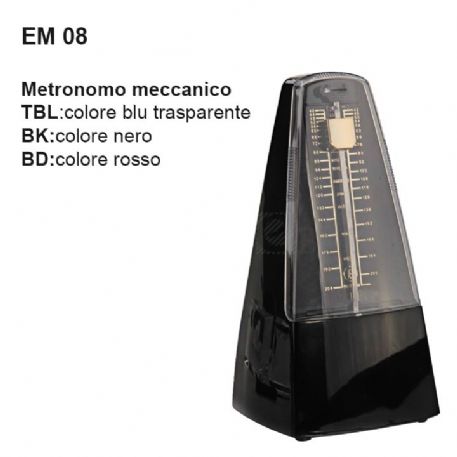 METRONOMO MECCANICO DAM EM08RD Col. Rosso