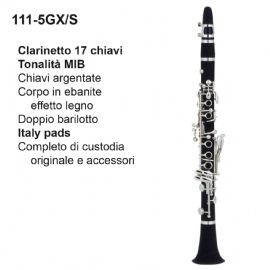 CLARINETTO DAM 1115GXS 17 CHIAVI MIB, CHIAVI ARGENTATE E CUSTODIA IN ABS