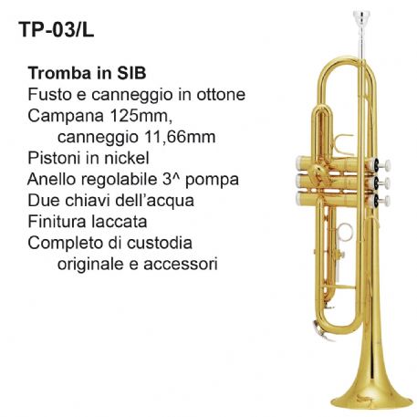 TROMBA SIB DAM TP03L FINITURA LACCATA CON CUSTODIA ABS