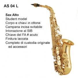 SAX ALTO MIB DAM AS04L FINITURA LACCATA, PADS MADE IN ITALY E CUSTODIA IN ABS