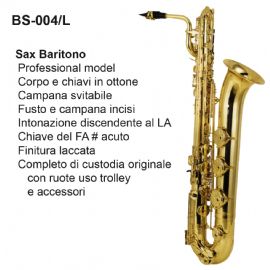 SAX BARITONO DAM BS004L FINITURA LACCATA, PADS MADE IN ITALY E CUSTODIA IN ABS