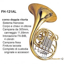 CORNO DOPPIA RITORTA FA-SIB DAM FH121AL FINITURA LACCATA E CUSTODIA IN ABS