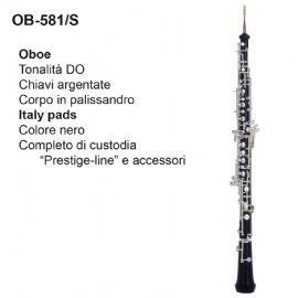 OBOE DAM OB581/S IN DO CHIAVI ARGENTATE CORPO PALISSANDRO E CUSTODIA IN LEGNO