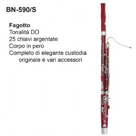 FAGOTTO DAM BN590/S TONALITA' IN DO, CHIAVI ARGENTATE E COMPLETO DI CUSTODIA