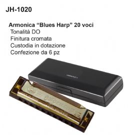 ARMONICA DAM JH1020 BLUES HARP 20 VOCI, TONALITA' DO, FINITURA CROMATA