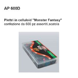 PLETTRI DAM AP600D IN CELLULOIDE ''MONSTER FANTASY'' Conf. 600 pz ASSORTITI, SCATOLA ABS