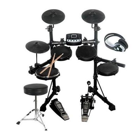 BATTERIA ELETTRONICA ORLA DX100 CON SGABELLO, BACCHETTE, CUFFIE E  ALIMENTATORE, Strumenti Musicali e Didattici, Batterie - Drums