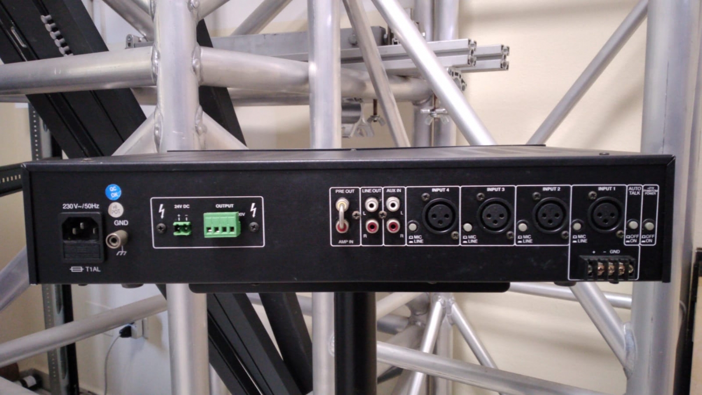 Amplificatore Monacor PA-900 120W - 4 Ingressi Microfono/Linea - Foto 6